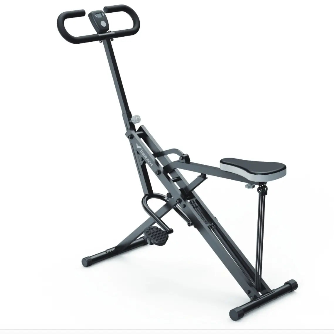 350LBS 2-in-1 Squat Row Trainer with LCD, Adjustable Resistance Leg & Glute Workout Machine for Women