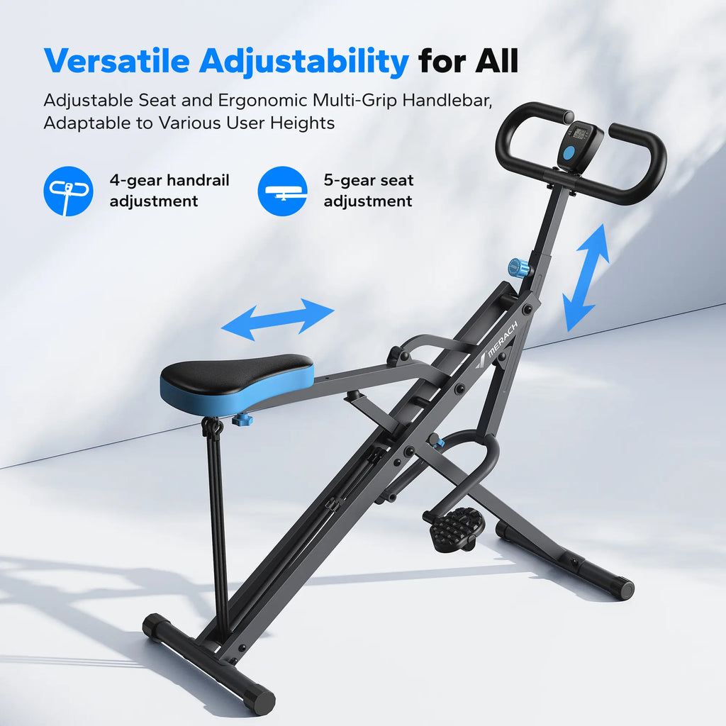 350LBS 2-in-1 Squat Row Trainer with LCD, Adjustable Resistance Leg & Glute Workout Machine for Women