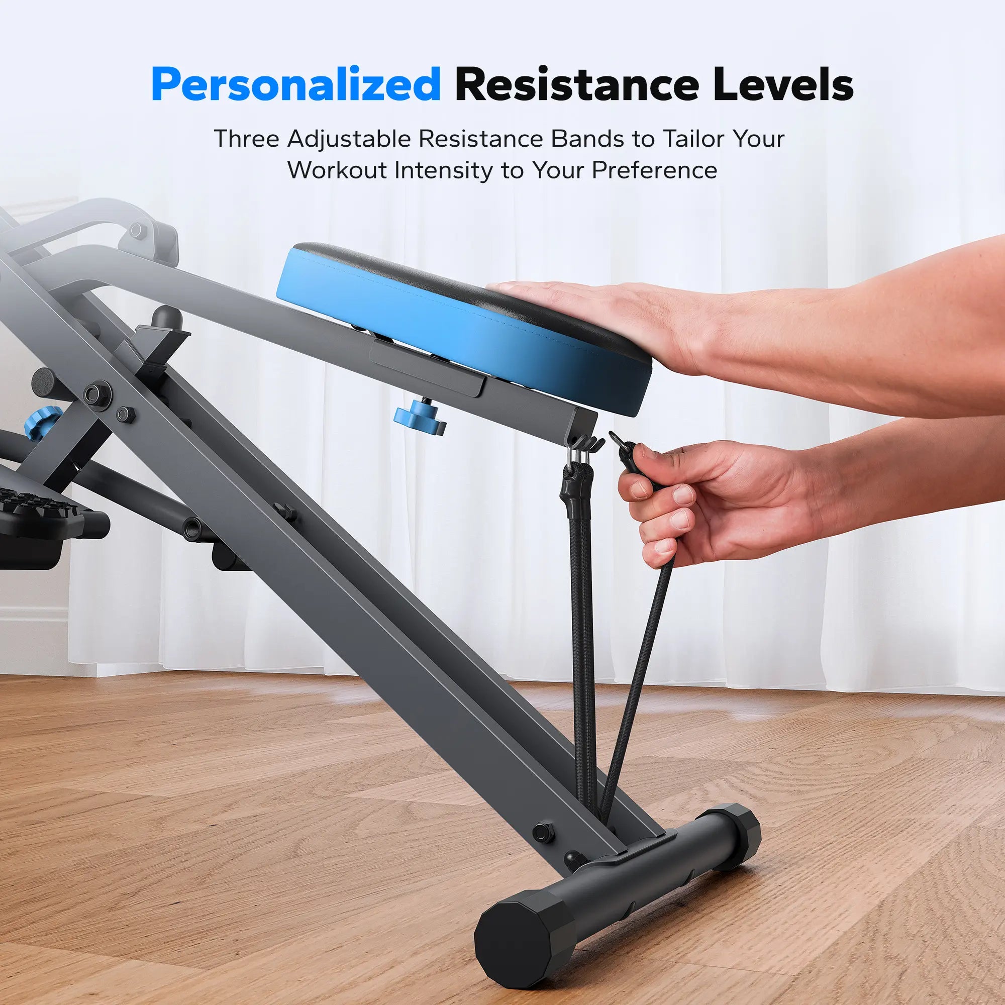 350LBS 2-in-1 Squat Row Trainer with LCD, Adjustable Resistance Leg & Glute Workout Machine for Women